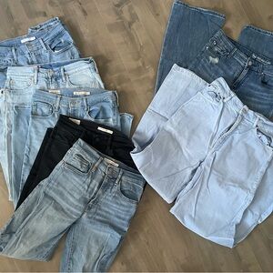 Lot/Bundle 7 pairs Jeans Denim Levi’s Zara The Gap sizes 6 27 28